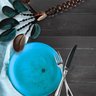 Biojoias Amazon Colar Decorativo de Mesa Parede de Coco Real Azul - 3
