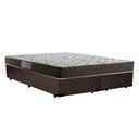 Ver imagem 1 de Cama Box Queen Colchão Mola Ensacada Belos Sonhos + Box Sintético 64x158x198 Cor:Marrom