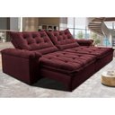 Ver imagem 1 de Sofá Retrátil e Reclinável 3,15m Cama inBox Big Fresh com SoftGel D40 Velupluma Vinho
