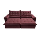 Ver imagem 5 de Sofá Retrátil e Reclinável 3,15m Cama inBox Big Fresh com SoftGel D40 Velupluma Vinho