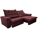 Ver mais imagens de Sofá Retrátil e Reclinável 3,15m Cama inBox Big Fresh com SoftGel D40 Velupluma Vinho