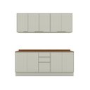Ver imagem 2 de Cozinha Compacta 4 Peças em MDF Fineze Areia e Cinamomo