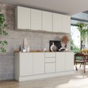Ver imagem 1 de Cozinha Compacta 4 Peças em MDF Fineze Areia e Cinamomo