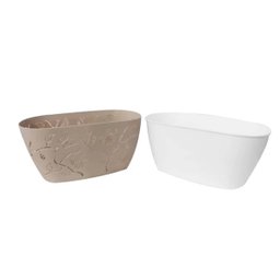 Kit 3 Vasos de Flor Plantas Cachepot 3D Floreira de Mesa Plástico 4,1L cada Borboletas Plasvale - 2