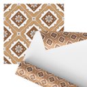 Ver imagem 3 de Papel de Parede Adesivo Azulejo Arabesco Bege Florido 2,80m