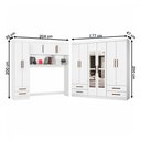 Ver imagem 4 de Guarda-roupa Casal Modulado Hércules 11 Portas 6 Gavetas com Espelho Branco - Carioca Móveis