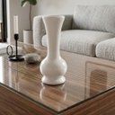 Ver imagem 2 de Vaso Solitário Bojudo em Cerâmica Artesanal Decorativa 17,5cm:Branco