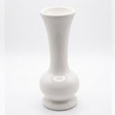 Ver imagem 1 de Vaso Solitário Bojudo em Cerâmica Artesanal Decorativa 17,5cm:Branco