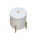 Ver imagem 4 de Kit Lixeira Branca com Dourado 6 L e Portal Papel Dourado Level