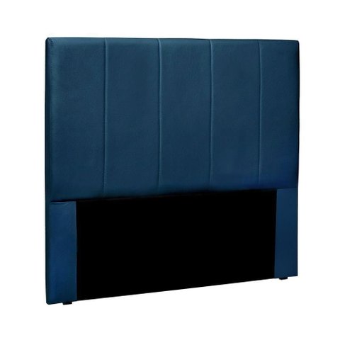 Cabeceira Estofada Anya para Cama Box Queen Mdf-mdp Revestida em Veludo Azul Loja Sheep