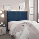 Ver imagem 3 de Cabeceira Estofada Anya para Cama Box Queen Mdf-mdp Revestida em Veludo Azul Loja Sheep