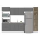 Ver imagem 2 de Cozinha Completa Modulada 5 Peças com Cristaleira Cinza Yescasa