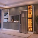 Ver imagem 1 de Cozinha Completa Modulada 5 Peças com Cristaleira Cinza Yescasa
