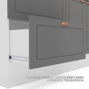 Ver mais imagens de Cozinha Completa Modulada 5 Peças com Cristaleira Cinza Yescasa