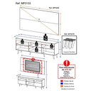 Ver imagem 6 de Rack com Painel Tv até 65" e Pés Retrô Flórida Multimóveis