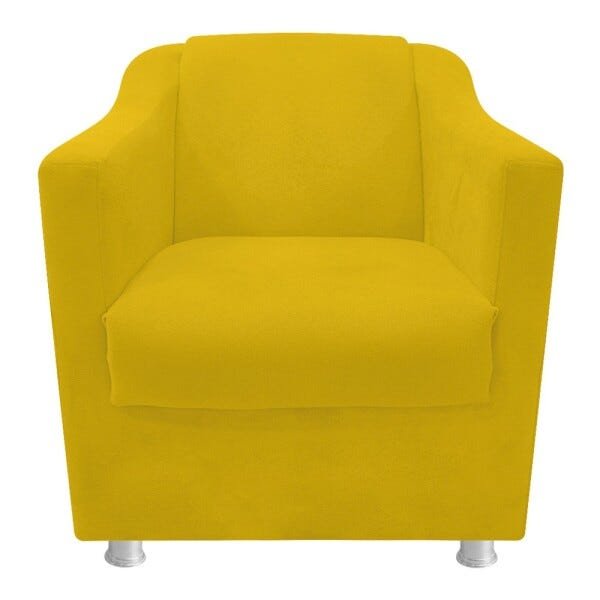 kit 03 Poltronas Decorativas Tilla Corano Amarelo - STS Móveis - 3