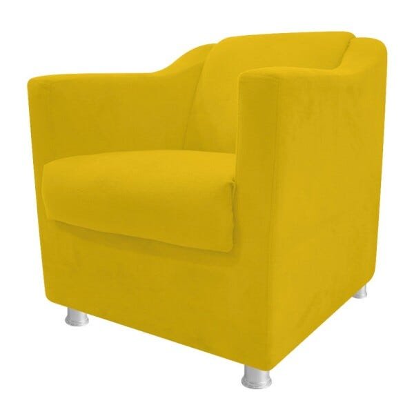 kit 03 Poltronas Decorativas Tilla Corano Amarelo - STS Móveis - 2