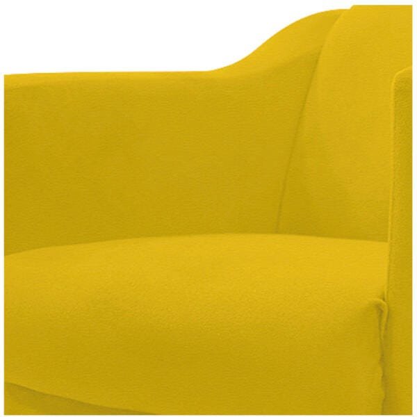kit 03 Poltronas Decorativas Tilla Corano Amarelo - STS Móveis - 6