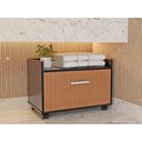 Ver imagem 2 de Armario Gabinete para Banheiro com Gaveta e Rodinhas