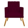 kit 04 Poltronas Fernanda Palito Mel Suede Bordô - STS Móveis - 2
