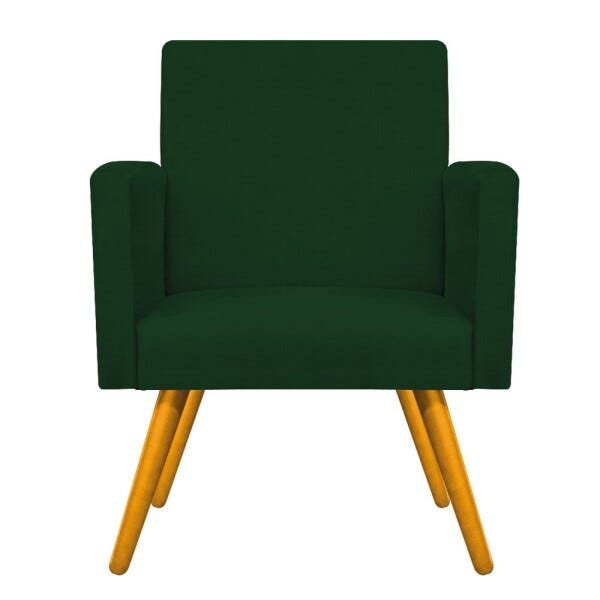 kit 04 Poltronas Beatriz Palito Mel Suede Verde - STS Móveis - 3