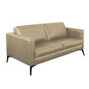Ver imagem 1 de Sofá Decorativo Sala de Estar Europa 2 Lugares 180cm Couro Bege - Mozzelar