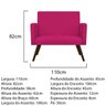 Kit Namoradeira, 02 Poltronas Beatriz e 02 Puff Sofia Palito Tabaco Suede Pink - STS Móveis - 6