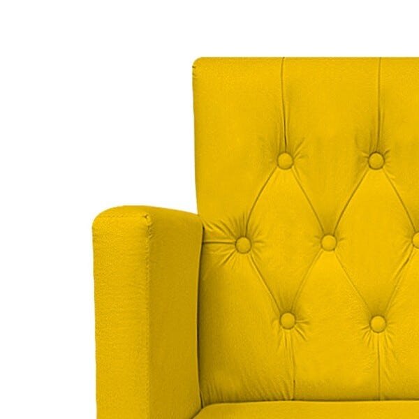 kit 04 Poltronas Fernanda Base Giratória de Metal Corano Amarelo - STS Móveis - 6