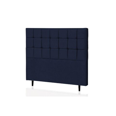 Cabeceira King Livia 195cm Suede Azul Marinho