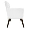 Poltrona Fernanda Pés Palito Tabaco Suede Branco - STS Móveis - 3