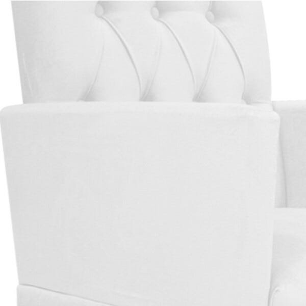 Poltrona Fernanda Pés Palito Tabaco Suede Branco - STS Móveis - 6