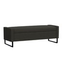 Ver imagem 1 de Recamier Bau Paris Base de Metal 1,40m Linho Preto - Inova Decorações