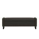 Ver imagem 3 de Recamier Bau Paris Base de Metal 1,40m Linho Preto - Inova Decorações
