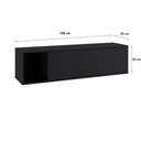 Ver imagem 3 de Armário Aéreo c/Nicho e Porta Basculante 35x135x35cm WLNP135 Preto Ônix