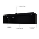 Ver imagem 4 de Armário Aéreo c/Nicho e Porta Basculante 35x135x35cm WLNP135 Preto Ônix