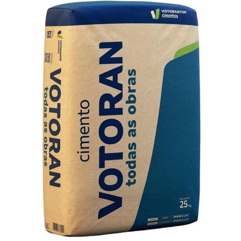 Cimento para Todas as Obras 25 Kilos CPII F-32 - VOTORAN Cimento para Todas as Obras 25KG CPII F-32