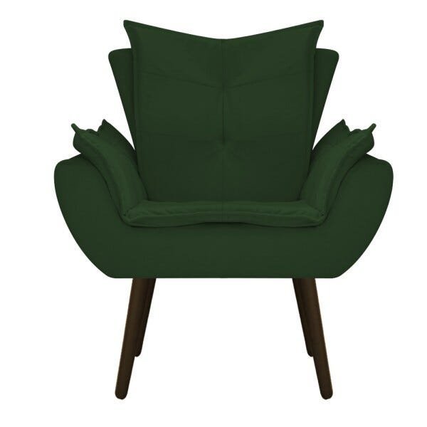 Kit Namoradeira e 02 Poltronas Apolo Palito Tabaco Suede Verde - STS Móveis - 3