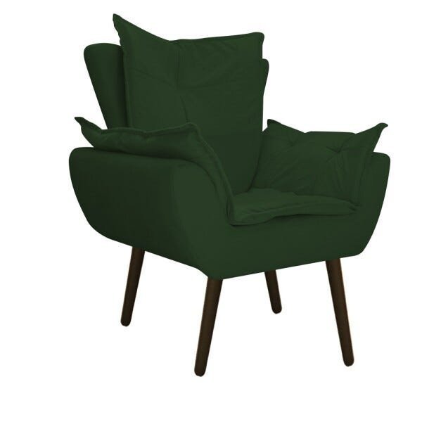 Kit Namoradeira e 02 Poltronas Apolo Palito Tabaco Suede Verde - STS Móveis - 2