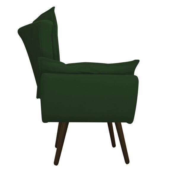 Kit Namoradeira e 02 Poltronas Apolo Palito Tabaco Suede Verde - STS Móveis - 4