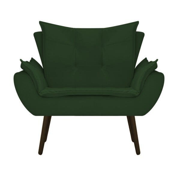 Kit Namoradeira e 02 Poltronas Apolo Palito Tabaco Suede Verde - STS Móveis - 5