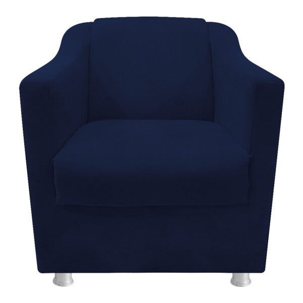 kit 04 Poltronas Decorativas Tilla Suede Azul Marinho - STS Móveis - 2