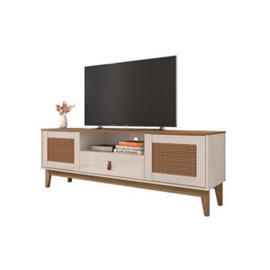 Rack para Tv Esmeralda 1,60m Off White/cedro - Casa D