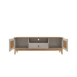 Rack para Tv Esmeralda 1,60m Off White/cedro - Casa D - 2
