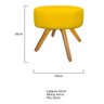 Kit Namoradeira Beatriz e Puff Sofia Base Giratória de Madeira Corano Amarelo - STS Móveis - 5