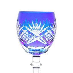 Conjunto 6 Taças para Vinho Branco 280ml de Vidro Lapidado Palm Escuro Rojemac - 2