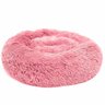 Caminha Nuvem Pet Lorben Redonda Pelúcia Cachorros Gatos Tamanho G 60x60cm Rosa - 3