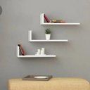 Ver imagem 2 de Kit 3 Prateleiras em L com Furação para Ser Colocado na Parede