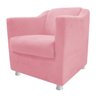 kit 04 Poltronas Decorativas Tilla Suede Rosa Bebê - STS Móveis - 3