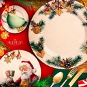 Ver imagem 2 de Jogo de Pratos Natal Raso Gingerbread C/6 Pçs Primeira Linha