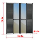 Ver imagem 4 de Porta Correr Venez. 6F.Móv.210 x 200 Elite c/Fecho Autom V.Ref.Mix Preto Brimak